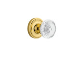Crystal Meadows Interior Mortise Door Knob with Classic Rosette
