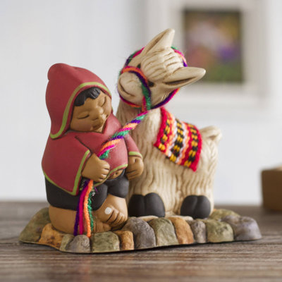 Figurine en céramique pour le man happy andin Vilma