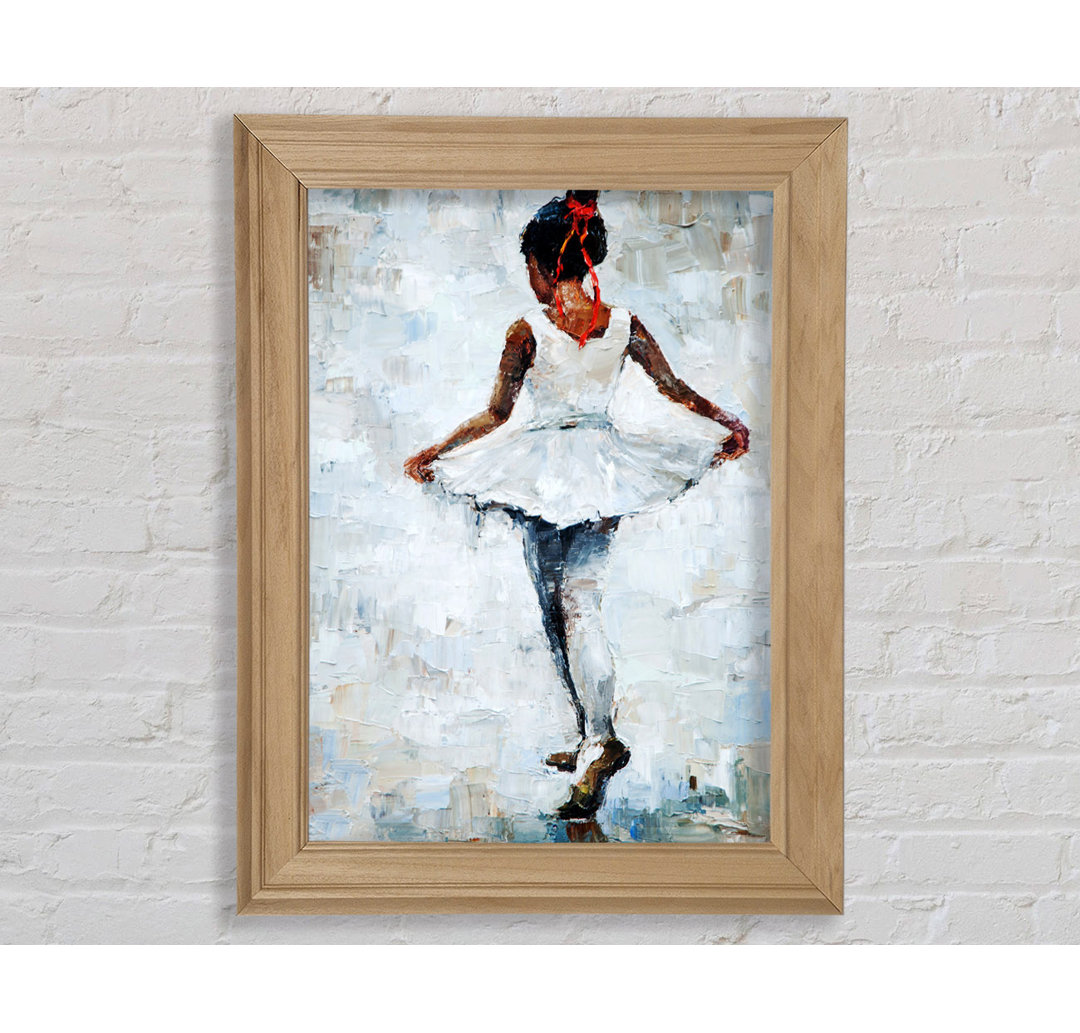 Dorinda White Ballerina 5 Gerahmter Druck Wandkunst