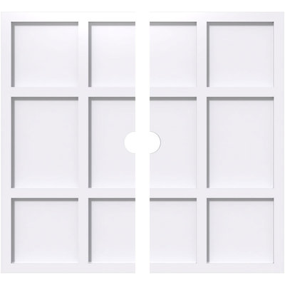 Médaillon de plafond contemporain en PVC de qualité architecturale, deux pièces 22 po x P 2 po x P 7 1/2 po x P 1 po