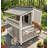2-Story Outdoor Cat House with Split-Level Openable Asphalt Roof, Fir Wood Cat Condo with Balcony & Escape Door