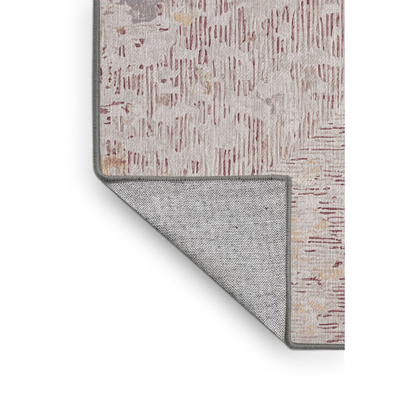 Machine Washable Gray Area Rug, Square 7'