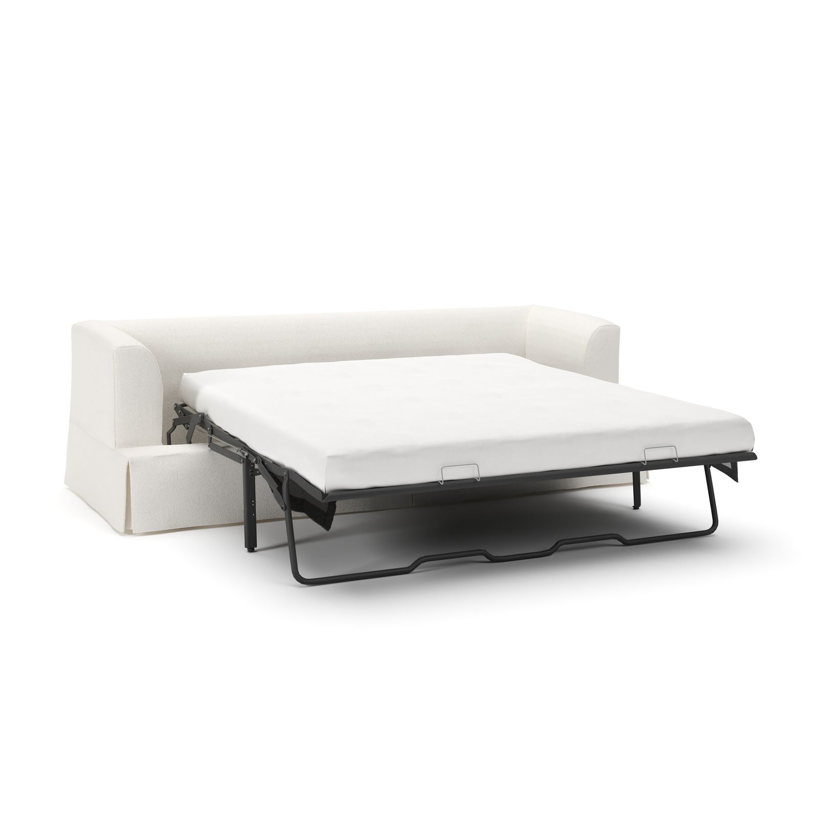 Lucia 92.5'' Upholstered Sleeper Sofa, Apollo Alpaca Boucle