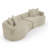 Spacious Modern Sofas, Chenille Curved Couch For Home