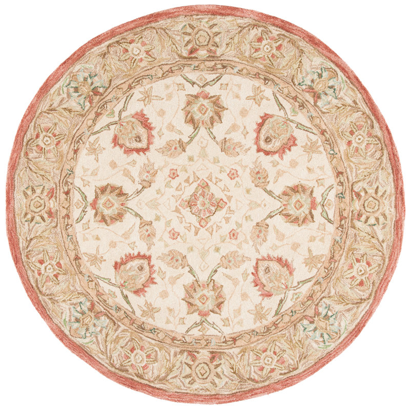 Tingley Hand Tufted Wool Oriental Rug, Round 4'