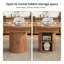 Table de salle à manger extensible ronde pour 4-6-8, table de salle à manger avec rangement, table de salle à manger ovale circulaire de 43 à 59 po avec porte en bois pour cuisine, salle à manger et appartement