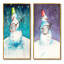 Bonhomme de neige de Noël jouant de la guitare - ensemble de 2 impressions sur toile-2070880160-2070880189