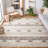 Abbie-Lea Natura Hand Woven Wool/Cotton Southwestern Rug in Ivory/Black-575966016
