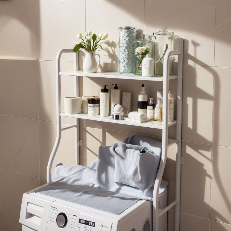 Shamariah Iron Over The Toilet Storage, White