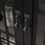 Window Pane Media Cabinet  Black-70850155