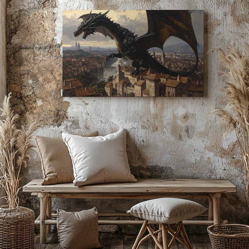 Toile, art mural Shadow Over The City, H 9 po x l 12 po