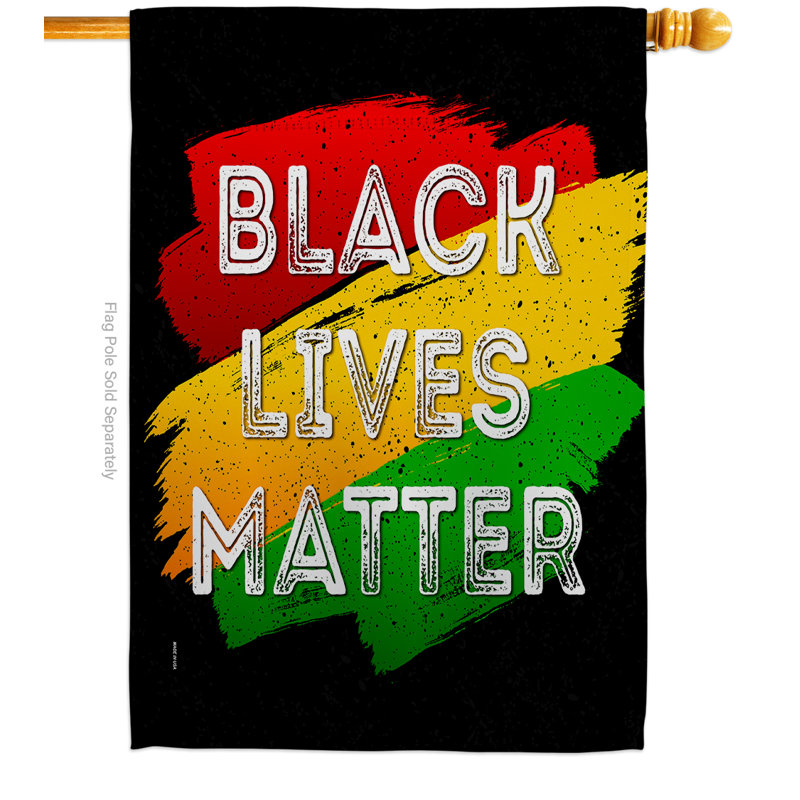 Le polyester décoratif à 2 faces 40 x 28 po de black lives freedom-impressions drapeau pour la maison