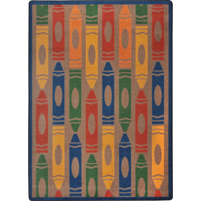 Tapis à motif de crayons géants Playful
