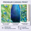 Art mural portrait de paon, toile d'oiseau royal, affichage de plumes de paon-278589541-278589531