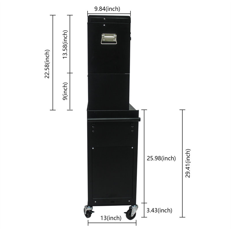 13'' W Steel Job Site Storage, Black