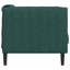  Canapé-fauteuil en polyester vert foncé, contreplaqué, bois massif simple-2083355991