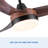 42" Farmhouse Rustic  Led Ceiling Fan With Brown Wood Grain Abs Blades And Remote Control