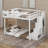 Queen Size Wooden Loft Bed With Staircase And Wardrobe,Storage Shelves And Under-Bed Space-1728763694