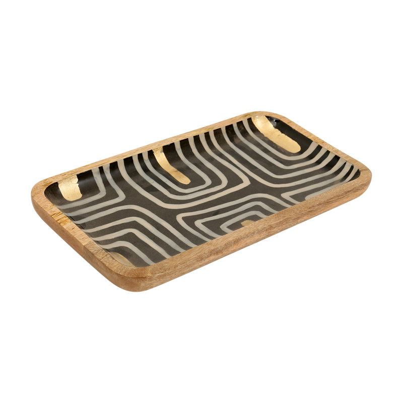 Zofia Rectangular Valet Tray, Black