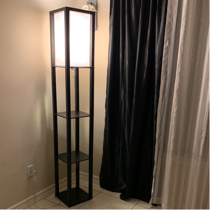 Xochitl 72'' Black Column Floor Lamp