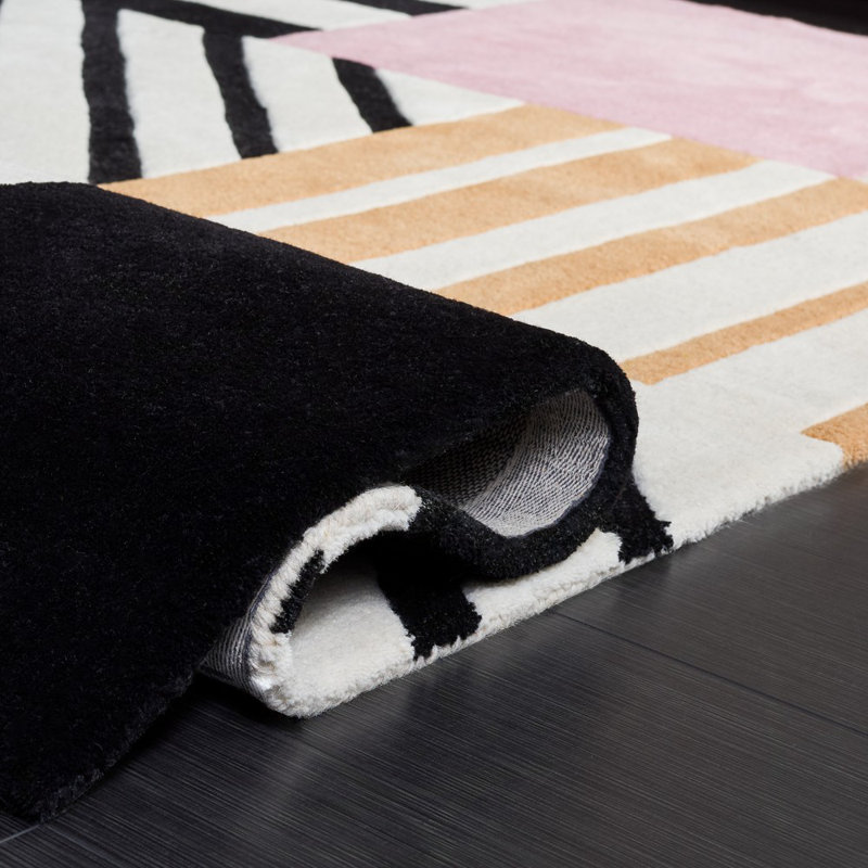 Tripoli Hand Tufted Wool Geometric Indoor Rug, Runner 2'3" x 9'