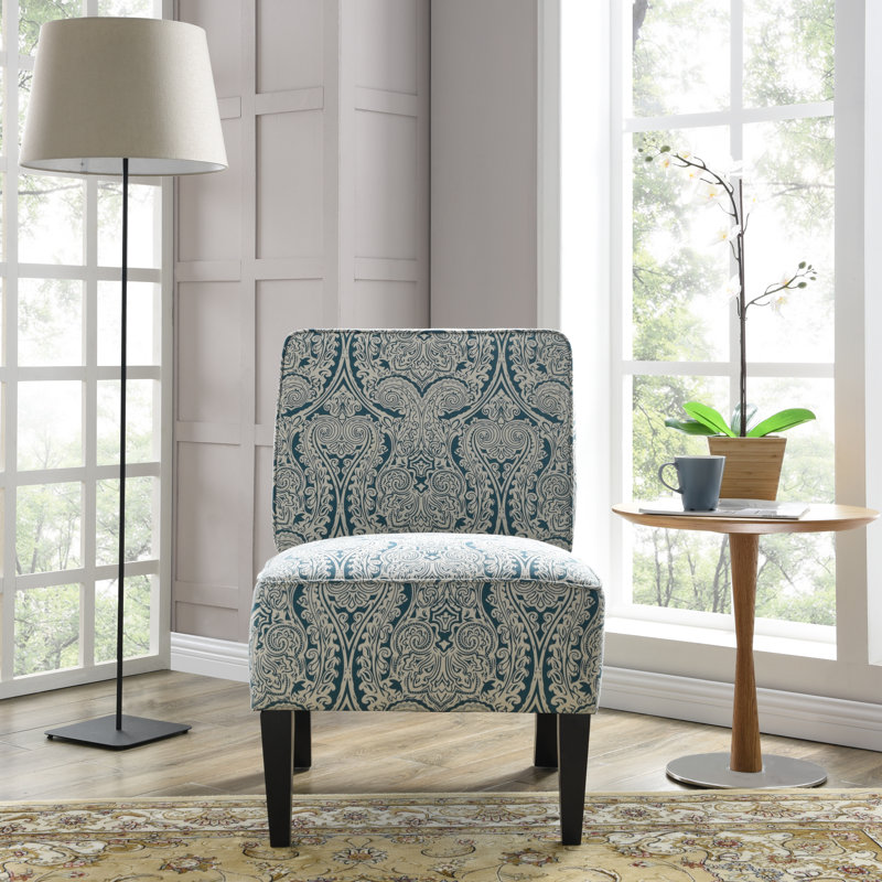 Fauteuil de chambre Marotta, Bleu cachemire