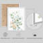 "Fleurs sauvages vertes, art floral moderne, impressions encadrées, affiches, petit art mural pour la salle de bain" - 4 pièces-101825690-101825688