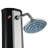 Polished chrome basin mixer with water-saving aerator and smooth ceramic disc valve