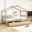 Lit simple en bois avec tiroirs-826762300
