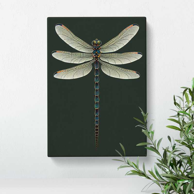 Symmetrical Dragonfly - Wrapped Canvas, 76cm H x 35cm W x 3cm D