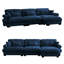 Canapé modulaire en L surdimensionné en velours avec repose-pieds mobile Comfort-599157266