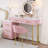 Upholstered Vanity Desk with Chair-993132822