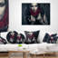 Femme passionnée en noir - coussin imprimé Portrait-30057321-30057317