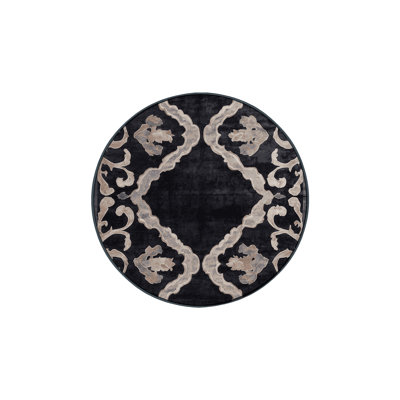 Machine Washable Black Area Rug