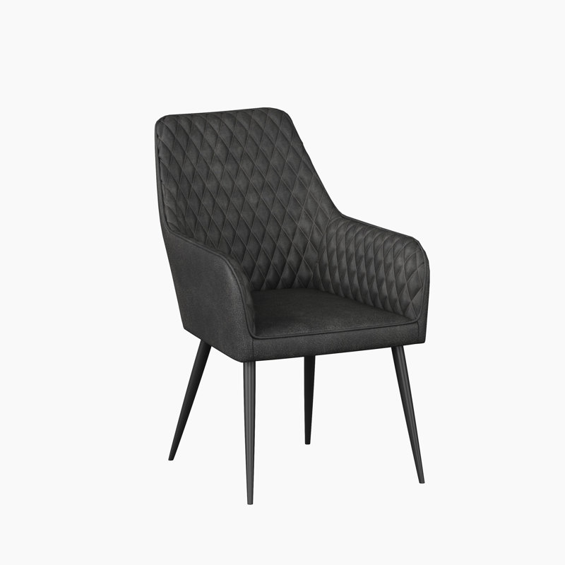 48cm H Upholstered Side Chair, Grey
