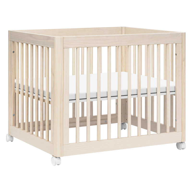 Yuzu 8-In-1 Convertible Crib With All-Stages Conversion Kits, Washed Natural 