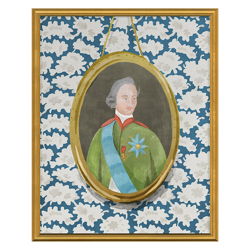 Gentleman 2 Print by Dana Gibson, Gold Framed, 36" H x 30" W x 1" D