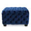 Velours bleu marine, bouton, l 28,16 po x P 28,16 po, H 18,39 po-1690820233