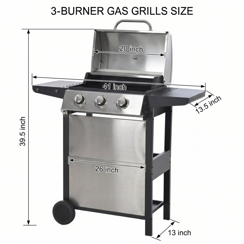 ENDARK 3-Burner Stainless Steel Gas Grills