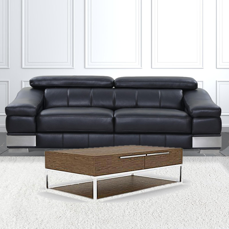 Table basse à tablette avec rangement