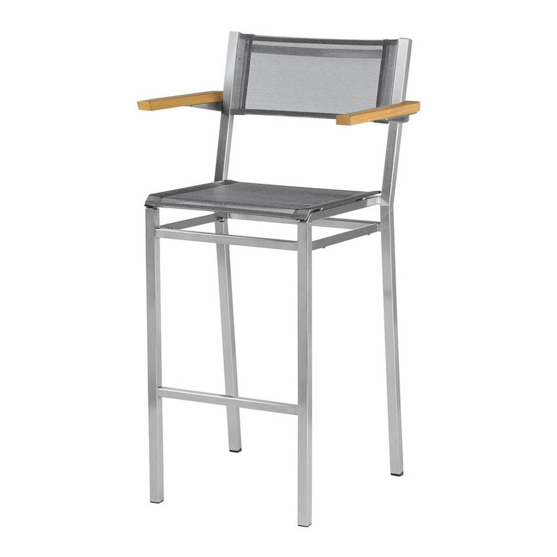 Equinox Outdoor Dining Chair, Platinum, 29"