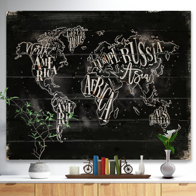 Carte du monde - impression sur toile