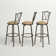 Basche Swivel Upholstered Adjustable Height Counter Stool with Metal Frame