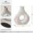 Elara 9" Textured Sculptural Donut Vase (White)-1288351245-1288351244
