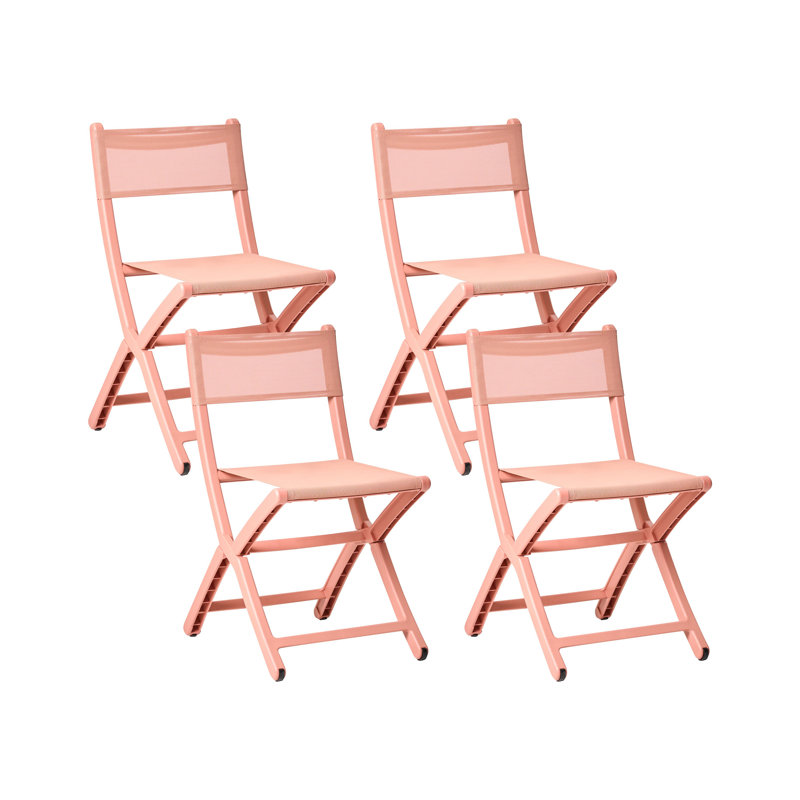 Foldable Outdoor Patio Dining Side Chair, Red