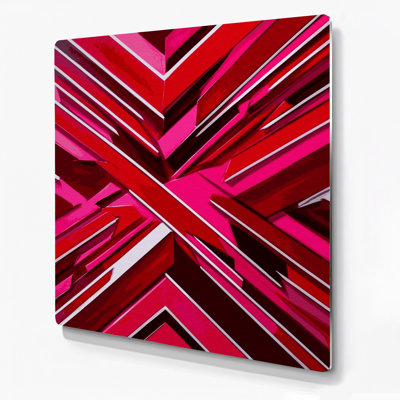Hard Edge 23 Red Metal Wall Art