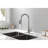 Single Handle High Arc Pull Out Kitchen Faucet,Single Level Stainless Steel Kitchen Sink Faucets With Pull Down Sprayer-124897629