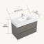 Meuble-lavabo mural de 36 po avec lavabo, grand meuble-lavabo flottant mural pour salle de bain moderne, lavabo une pièce sans drain, pré-assemblé-1355022277-1355022274