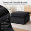 Repose-pieds Ashville en chenille, un module pour canapé modulaire-130186183