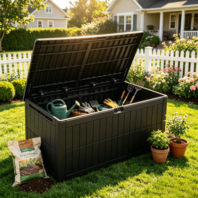Boîte de rangement en résine avec serrure à combinaison 200 gallons Edrosie Inc